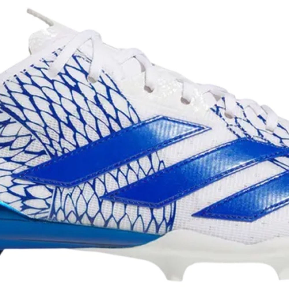 Men Adidas Adizero Electric Grafiti Football Cleats Navy/White IH8569 Size 11.5